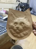 Luckypeti Custom Round Pet Leather Keychain Diameter 9cm - 图片 3