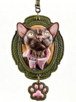 Custom Hand-Carved 3D Leather Pet Keychain | Bespoke Portrait Charm by F&C Studio - Image 2